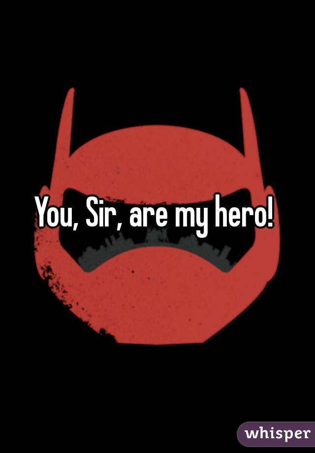 You, Sir, are my hero! 