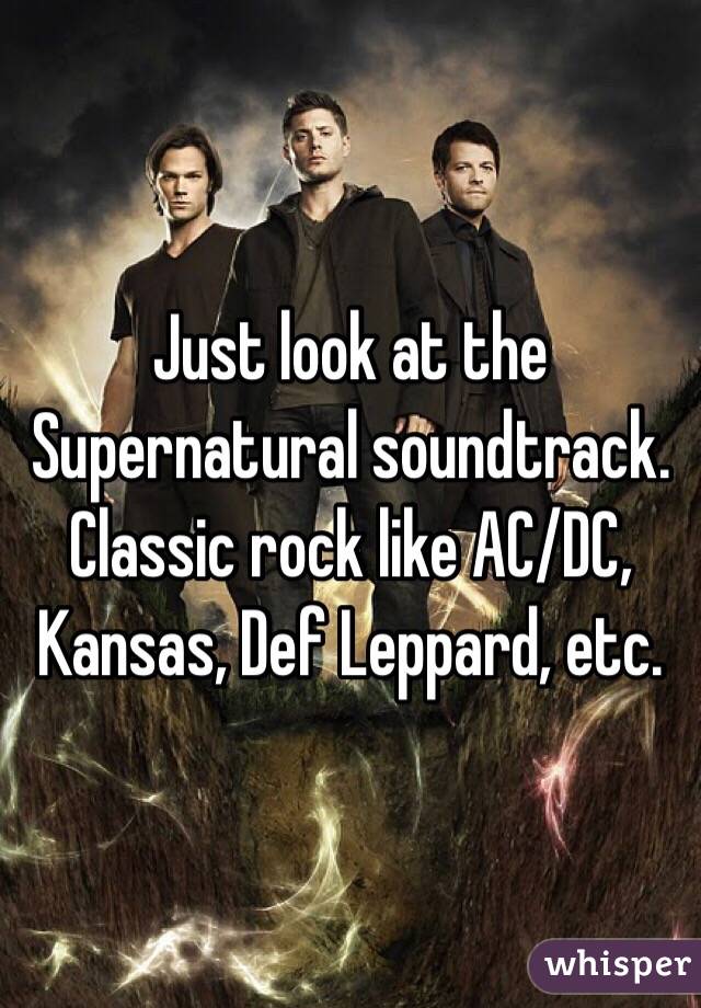 Just look at the Supernatural soundtrack.
Classic rock like AC/DC, Kansas, Def Leppard, etc.