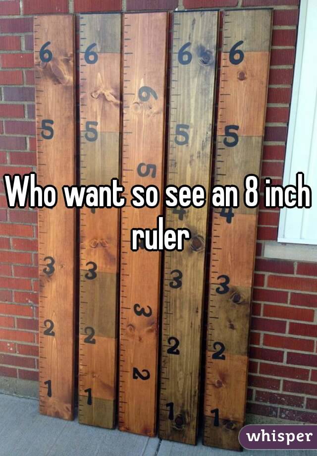 Who want so see an 8 inch ruler