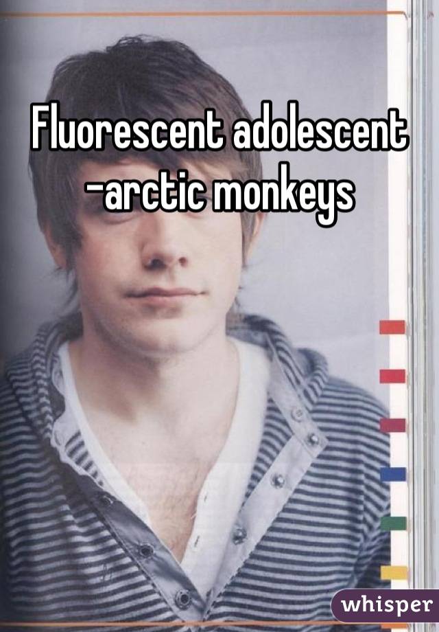 Fluorescent adolescent 
-arctic monkeys