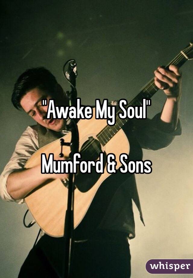 "Awake My Soul"

Mumford & Sons