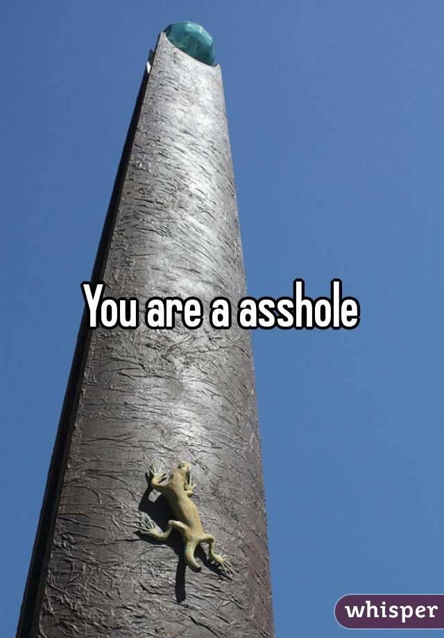 You are a asshole