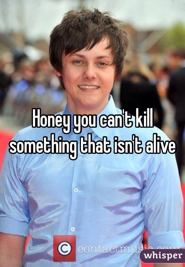 Honey you can't kill something that isn't alive 