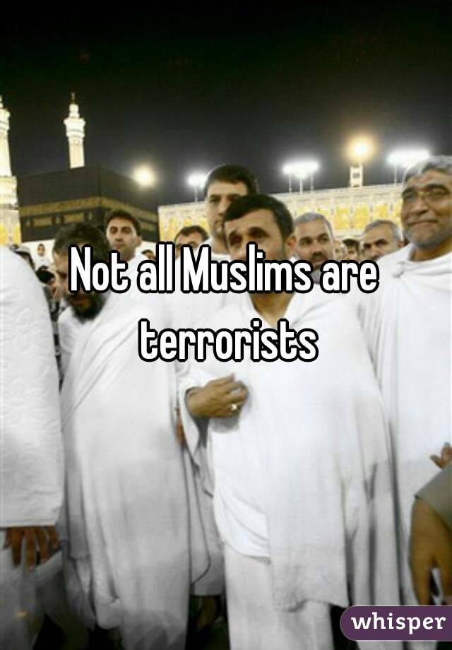 Not all Muslims are terrorists