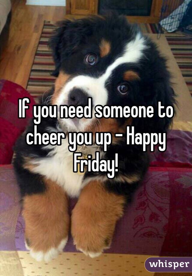 If you need someone to cheer you up - Happy Friday!