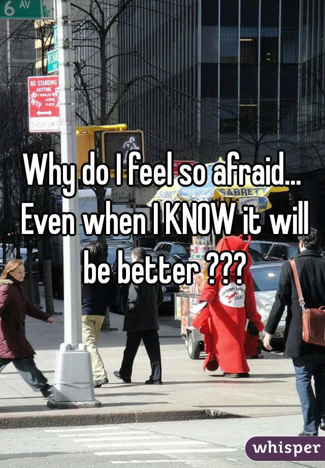 Why do I feel so afraid... Even when I KNOW it will be better ???