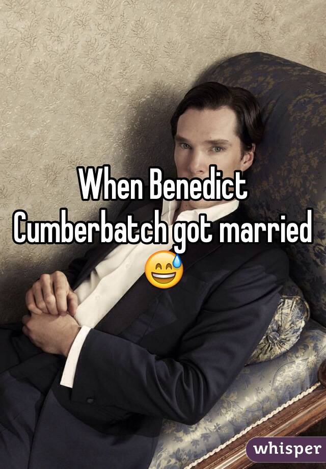 When Benedict Cumberbatch got married 😅