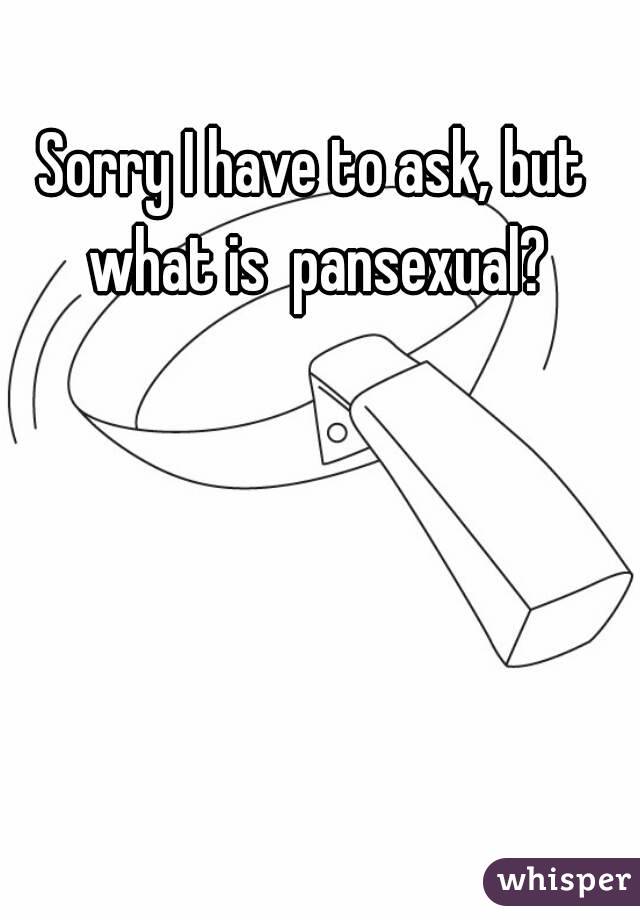 Sorry I have to ask, but what is  pansexual?