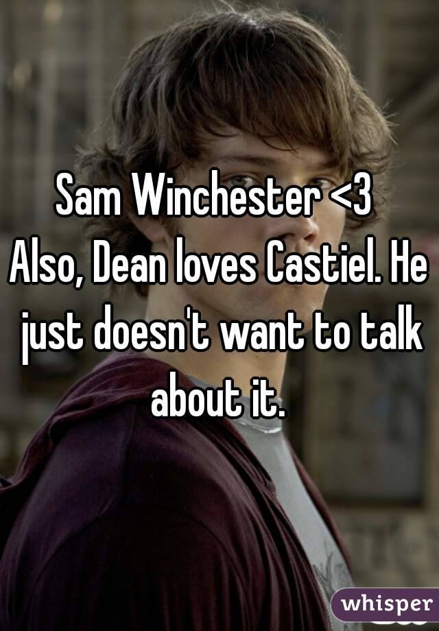 Sam Winchester <3 
Also, Dean loves Castiel. He just doesn't want to talk about it. 