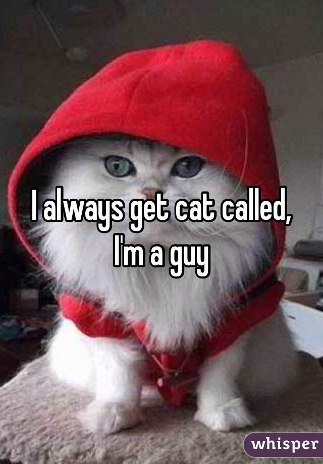 I always get cat called,
I'm a guy