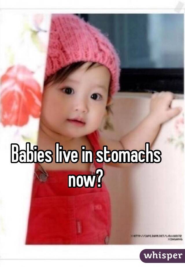 Babies live in stomachs now?  