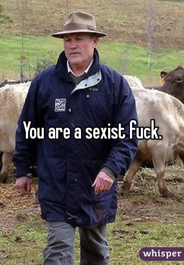 You are a sexist fuck. 