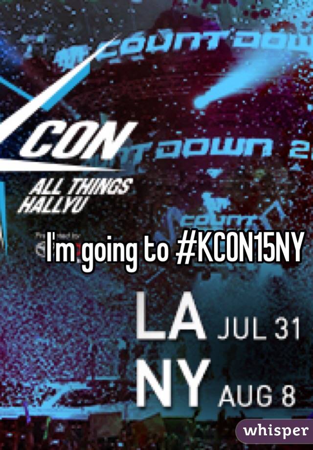 I'm going to #KCON15NY