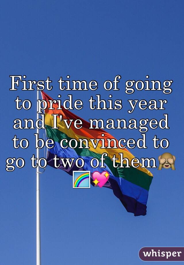 First time of going to pride this year and I've managed to be convinced to go to two of them🙈🌈💖