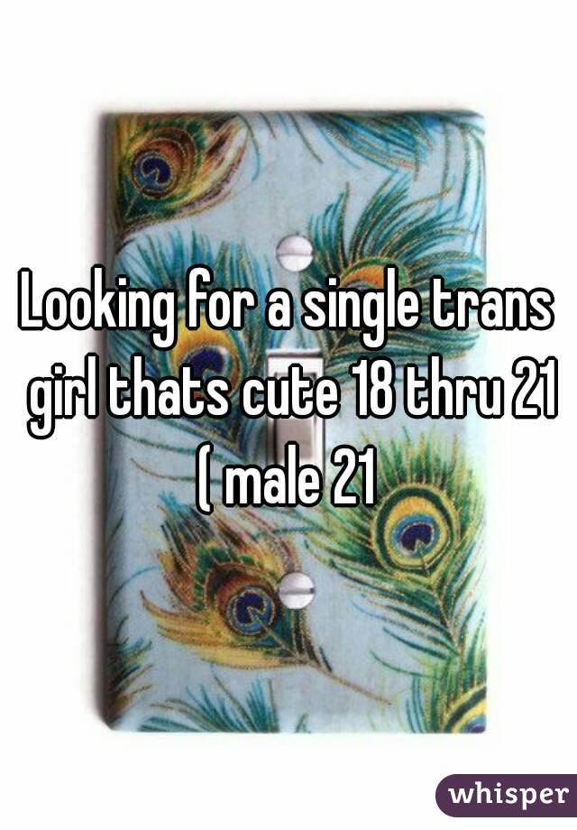 Looking for a single trans girl thats cute 18 thru 21 ( male 21 