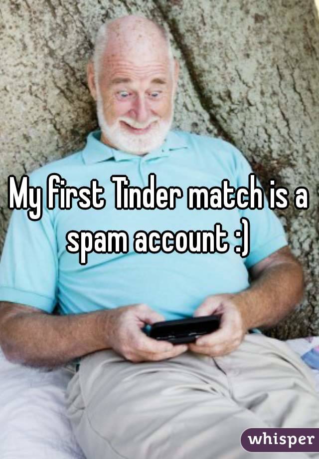 My first Tinder match is a spam account :) 