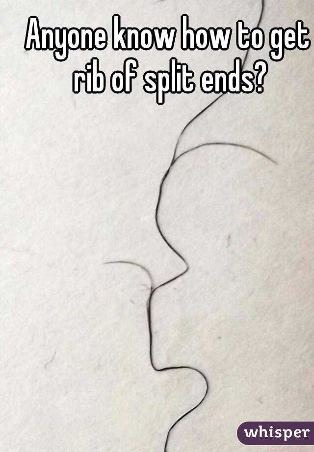 Anyone know how to get rib of split ends?