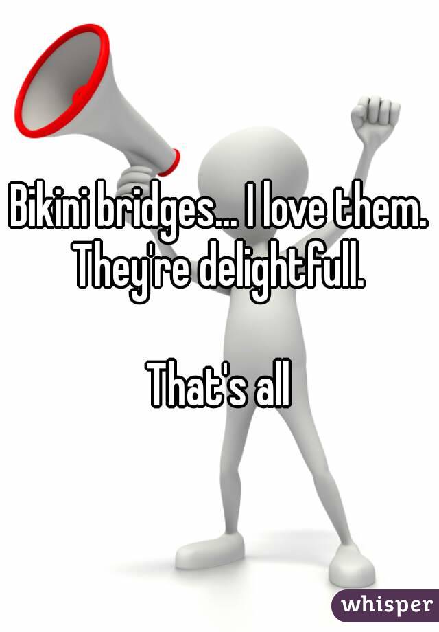 Bikini bridges... I love them. They're delightfull. 

That's all