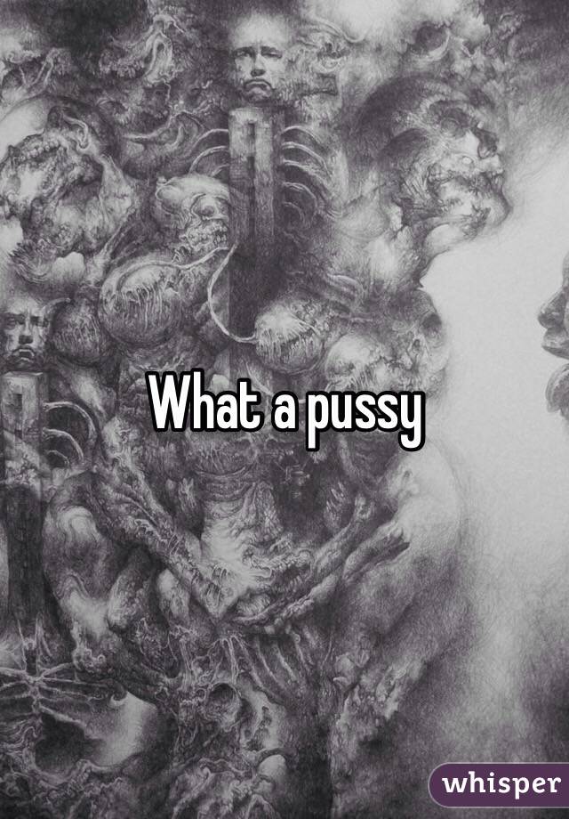 What a pussy