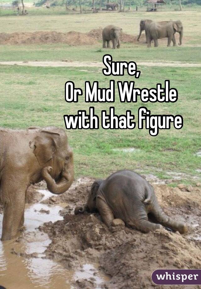 Sure,
Or Mud Wrestle
 with that figure