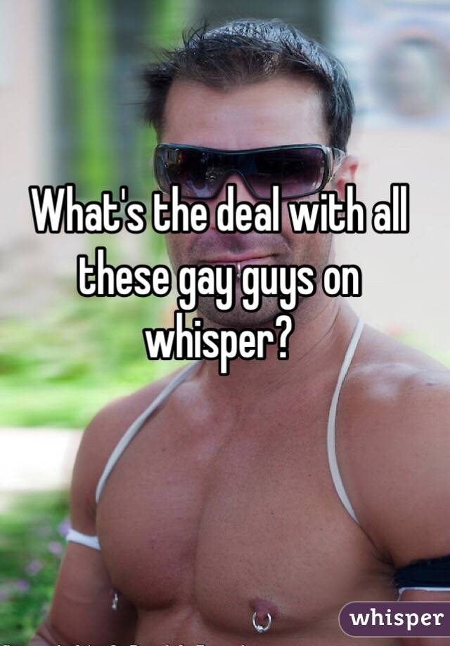 What's the deal with all these gay guys on whisper?