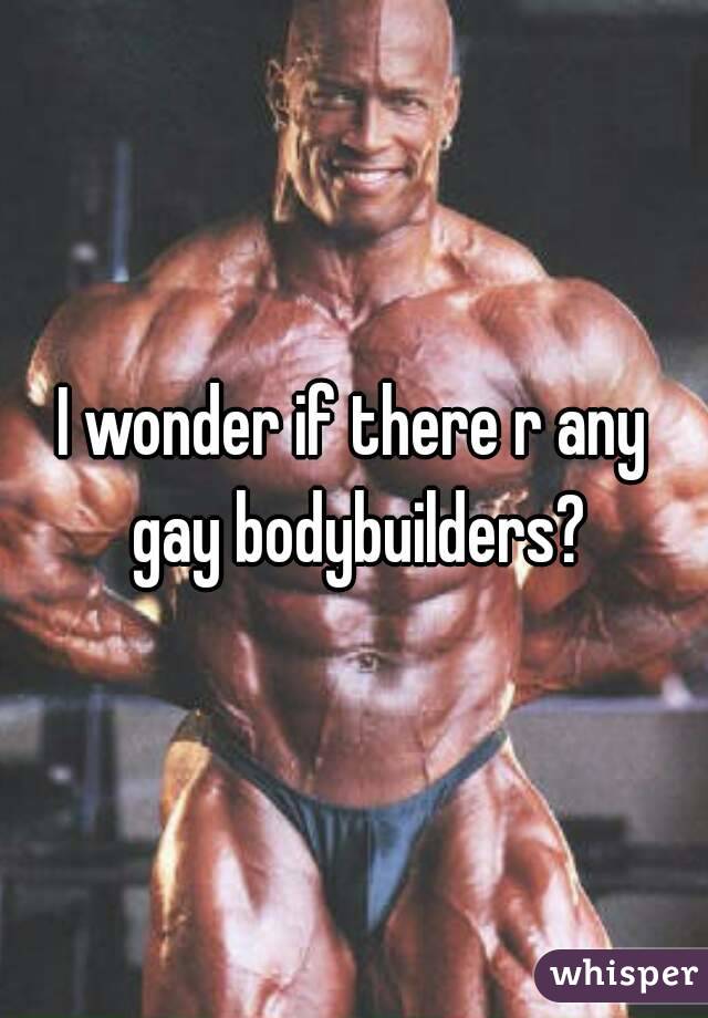 I wonder if there r any gay bodybuilders?