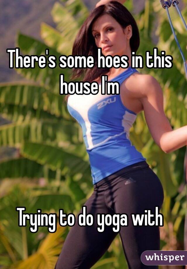 There's some hoes in this house I'm




Trying to do yoga with