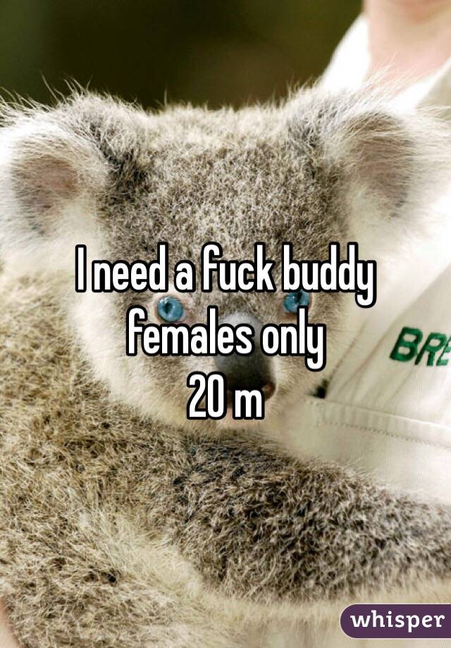 I need a fuck buddy females only 
20 m 