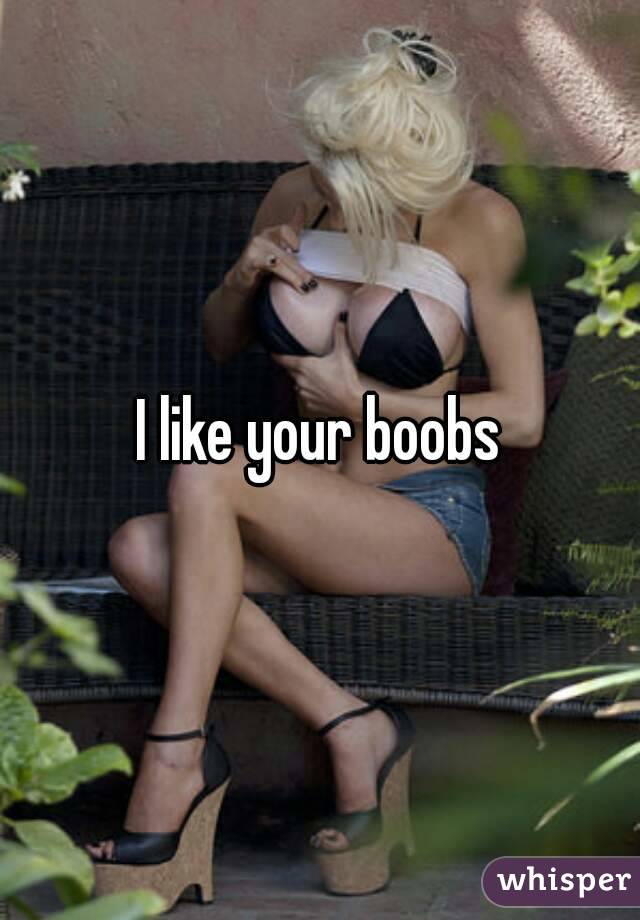 I like your boobs