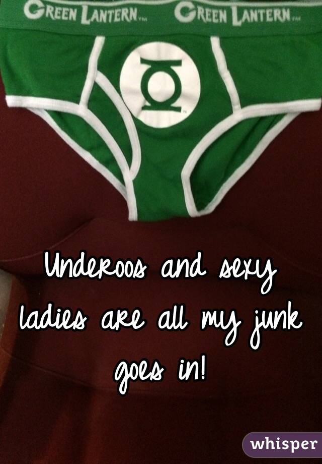 Underoos and sexy ladies are all my junk goes in!