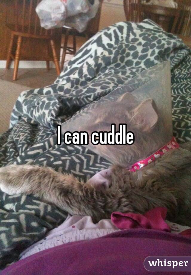 I can cuddle