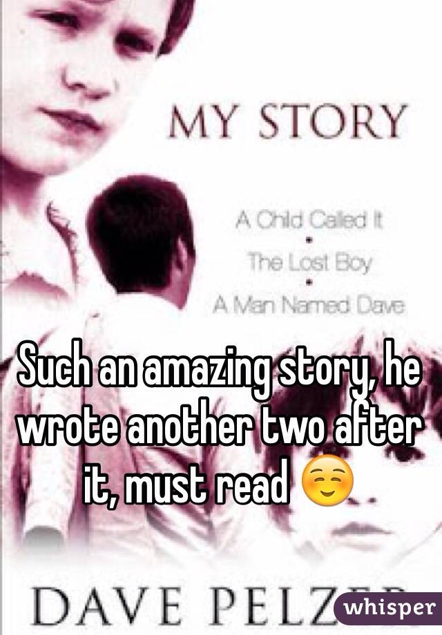 Such an amazing story, he wrote another two after it, must read ☺️