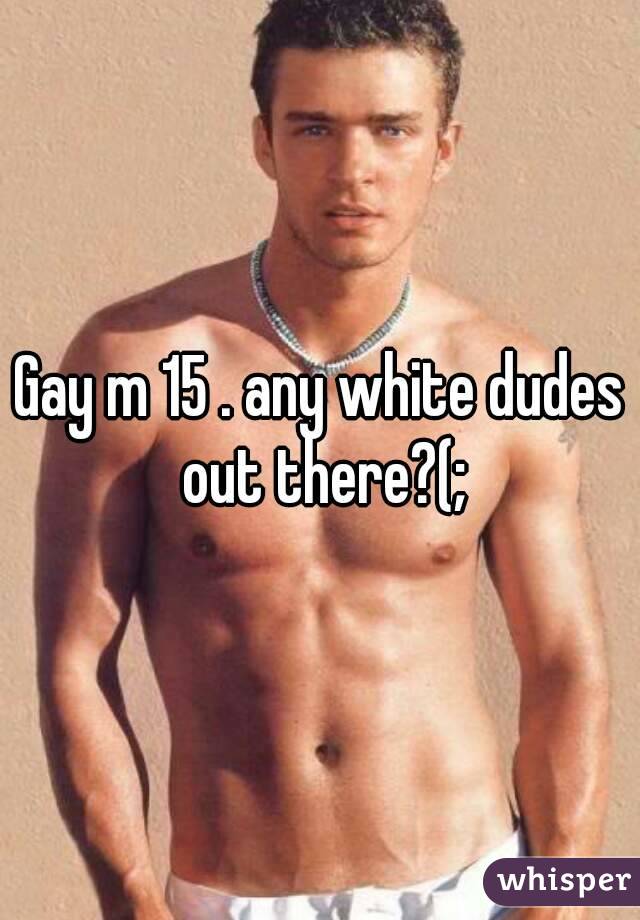 Gay m 15 . any white dudes out there?(;
