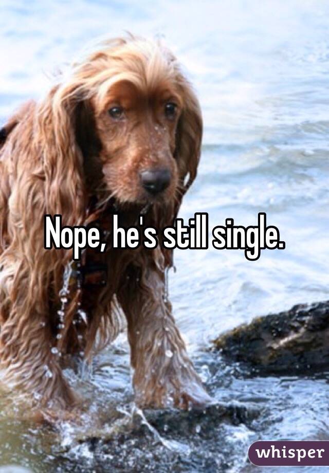 Nope, he's still single.