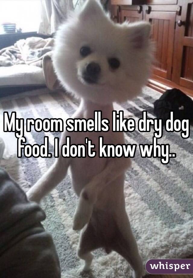 My room smells like dry dog food. I don't know why..