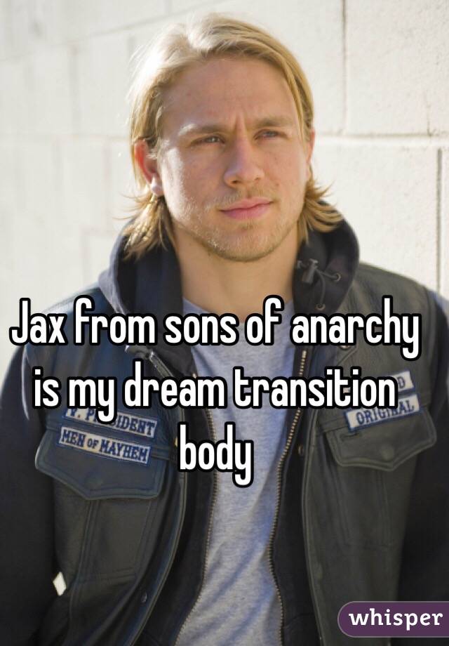 Jax from sons of anarchy is my dream transition body