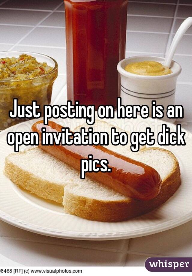 Just posting on here is an open invitation to get dick pics. 
