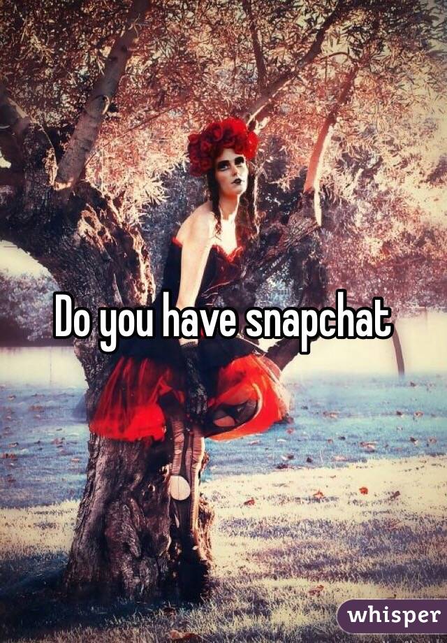 Do you have snapchat 