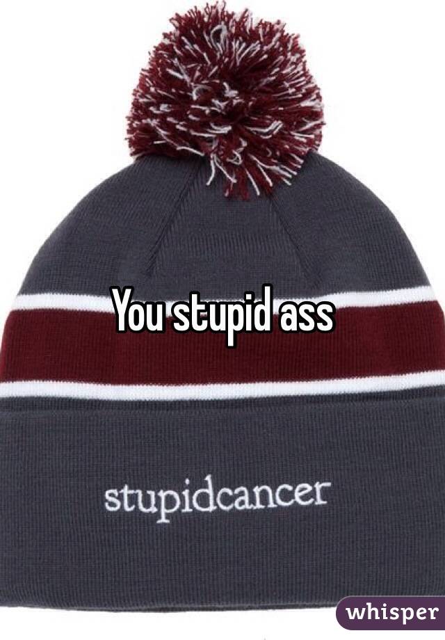 You stupid ass