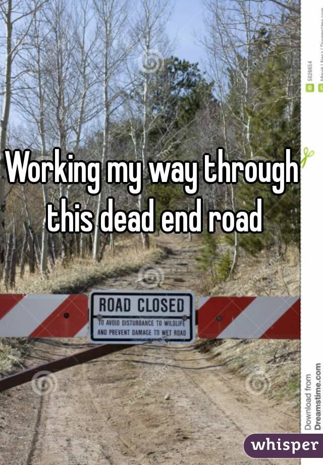 Working my way through this dead end road