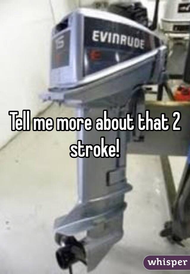 Tell me more about that 2 stroke!