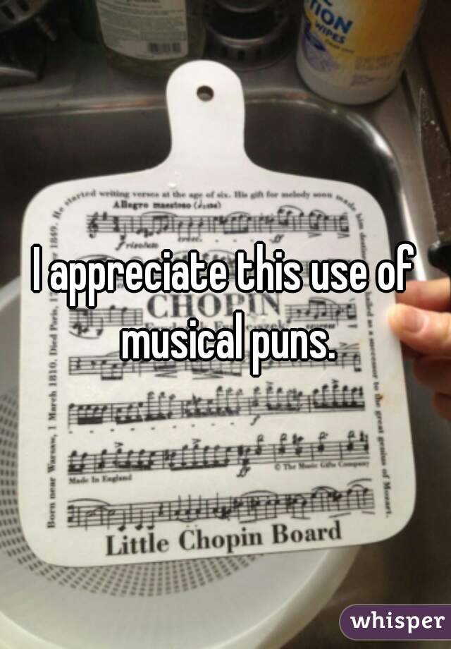 I appreciate this use of musical puns.