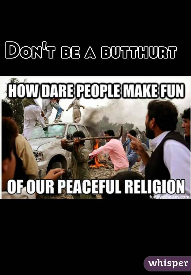 Don't be a butthurt 

