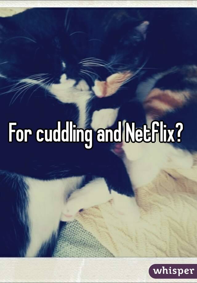 For cuddling and Netflix? 