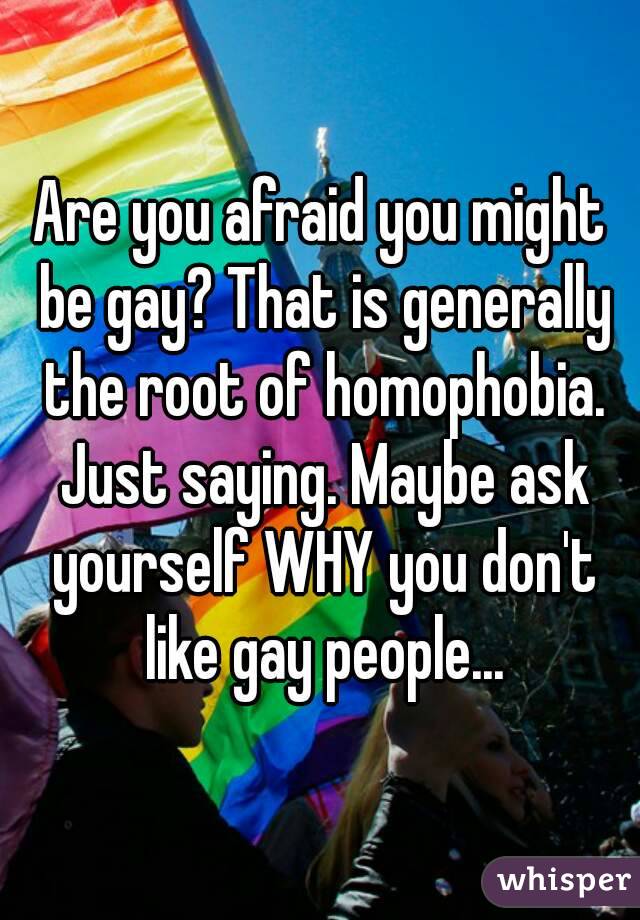 Are you afraid you might be gay? That is generally the root of homophobia. Just saying. Maybe ask yourself WHY you don't like gay people...