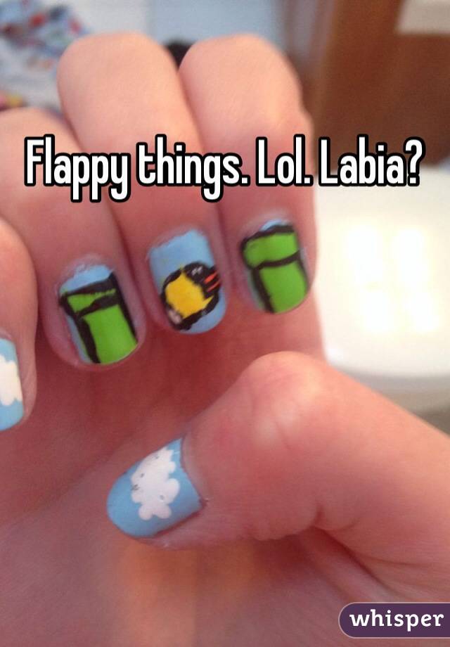 Flappy things. Lol. Labia?