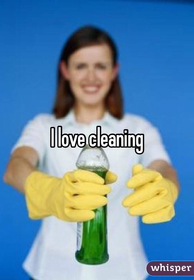 I love cleaning 
