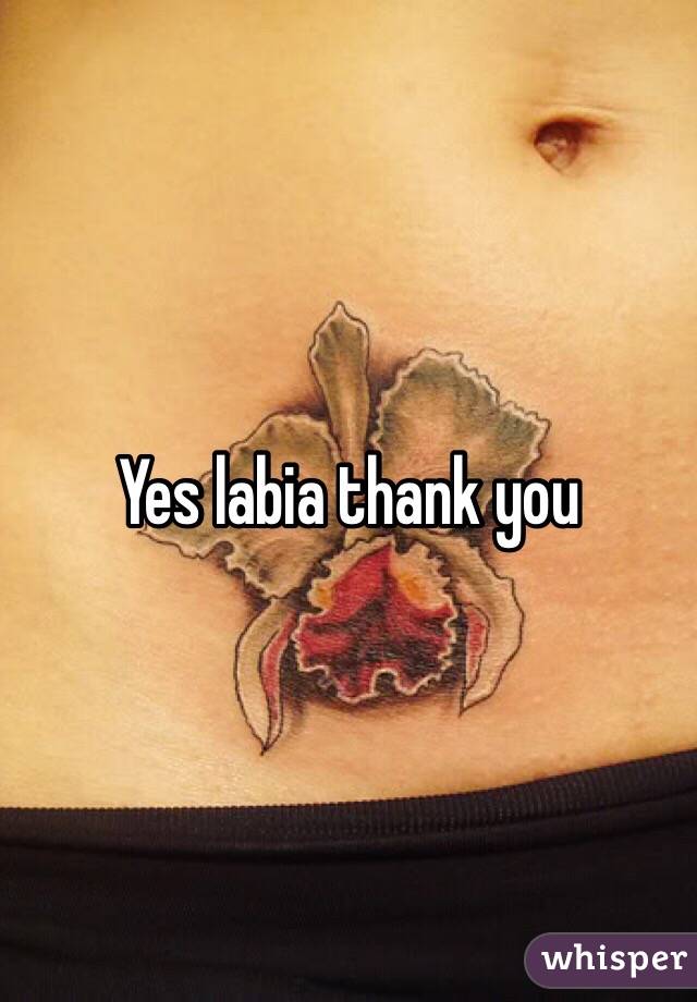 Yes labia thank you