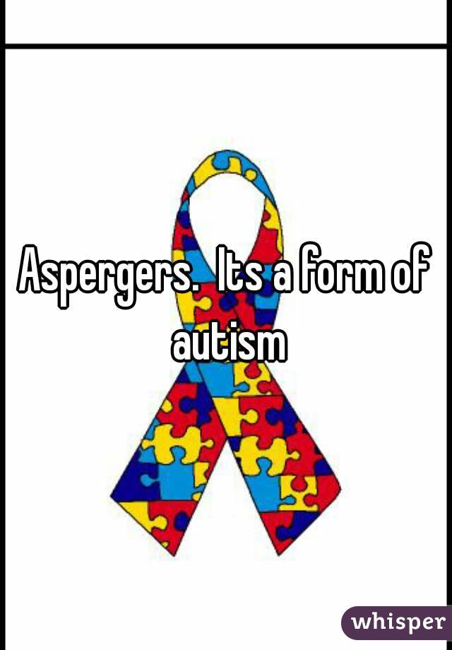 Aspergers.  Its a form of autism
