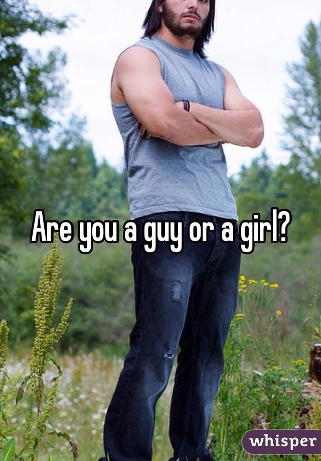 Are you a guy or a girl?